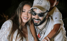 Anuel AA rodeado de su esposa e hijos en una escena familiar llena de cariño